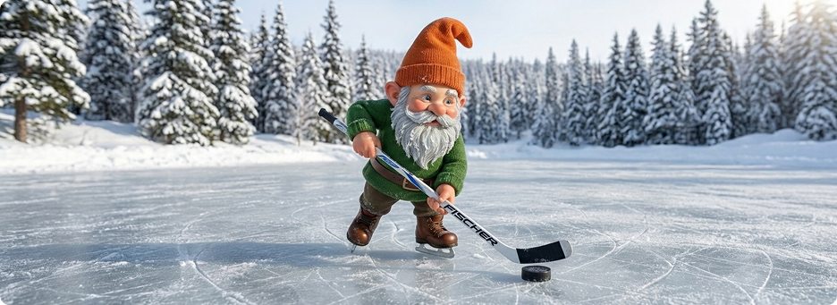 Hukaslík hraje hokej