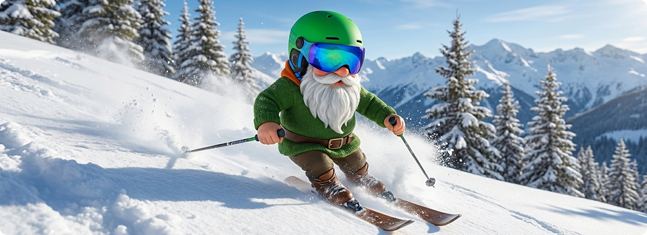 Hukaslík na lyžích